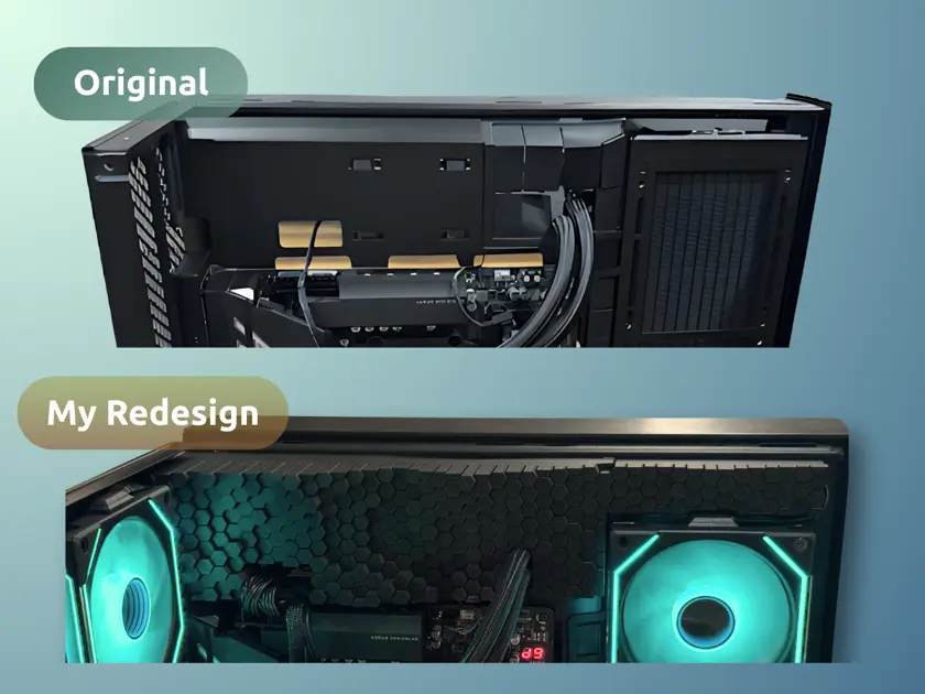 Lian-Li O11 Vision grommet cover detail